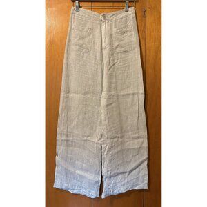 ZARA LIGHT GRAY LINEN BUTTON UP PANTS, LIKE NEW SIZE: XS